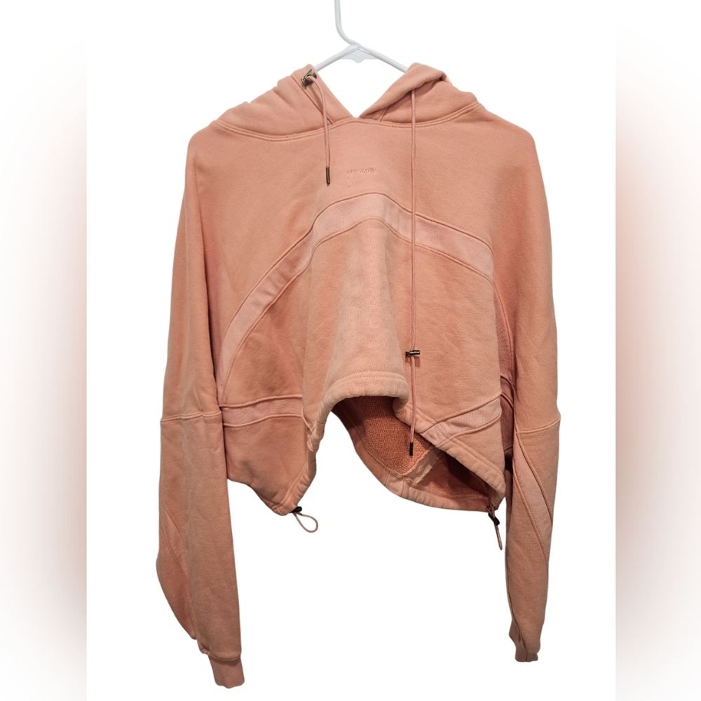 Adidas X Ivy Park Cream Cropped Hoodie